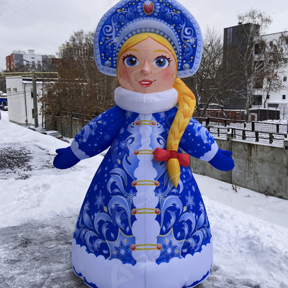 Новогодняя фигура Снегурочка "Зимуля" - Производственное предприятие АЭРО - Пневмокаркасные шатры и палатки, надувные рекламные конструкции, надувные сцены, арки и пневмокостюмы