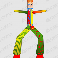 Надувной Аэромен "Петрушка" №1 для праздников и рекламы - Производственное предприятие АЭРО - Пневмокаркасные шатры и палатки,  надувные рекламные конструкции, надувные сцены, арки  и пневмокостюмы