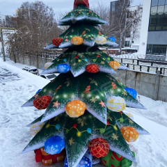Надувная Новогодняя Ель со снежинками и подарками - Производственное предприятие АЭРО - Пневмокаркасные шатры и палатки,  надувные рекламные конструкции, надувные сцены, арки  и пневмокостюмы