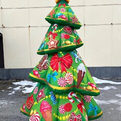 Надувная фигура "Ель со сладостями" - Производственное предприятие АЭРО - Пневмокаркасные шатры и палатки,  надувные рекламные конструкции, надувные сцены, арки  и пневмокостюмы