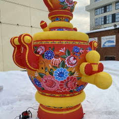 Надувной самовар "Городецкая роспись" - Производственное предприятие АЭРО - Пневмокаркасные шатры и палатки,  надувные рекламные конструкции, надувные сцены, арки  и пневмокостюмы