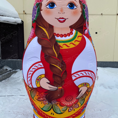 Надувная матрёшка с Городецкой росписью - Производственное предприятие АЭРО - Пневмокаркасные шатры и палатки,  надувные рекламные конструкции, надувные сцены, арки  и пневмокостюмы
