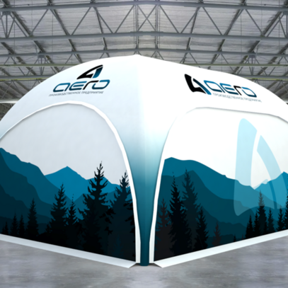 Прямоугольный шатёр для выставок 4,5м.*3м. - Производственное предприятие АЭРО - Пневмокаркасные шатры и палатки,  надувные рекламные конструкции, надувные сцены, арки  и пневмокостюмы