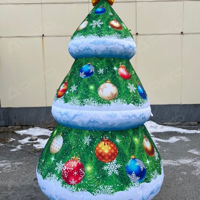 Надувные декорации на Новый год "Ёлка с шарами" - Производственное предприятие АЭРО - Пневмокаркасные шатры и палатки,  надувные рекламные конструкции, надувные сцены, арки  и пневмокостюмы