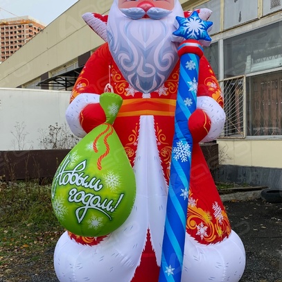 Надувная Новогодняя фигура "Дед Мороз" - Производственное предприятие АЭРО - Пневмокаркасные шатры и палатки,  надувные рекламные конструкции, надувные сцены, арки  и пневмокостюмы