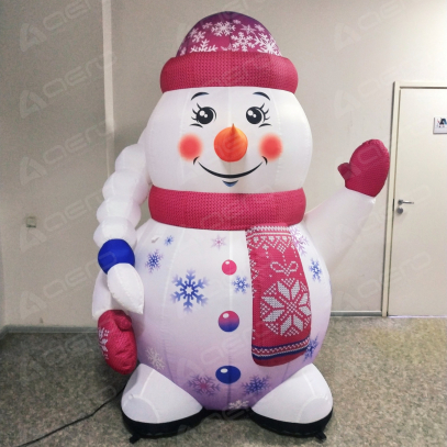 Надувная фигура "Снеговик Девочка" - Производственное предприятие АЭРО - Пневмокаркасные шатры и палатки,  надувные рекламные конструкции, надувные сцены, арки  и пневмокостюмы