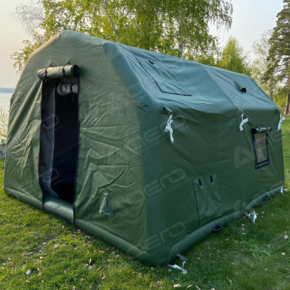 Надувная палатка армейская ПКПЛ-А11 (3,5м*3м*2,2м), тип "ЛАЙТ"  - Производственное предприятие АЭРО - Пневмокаркасные шатры и палатки,  надувные рекламные конструкции, надувные сцены, арки  и пневмокостюмы